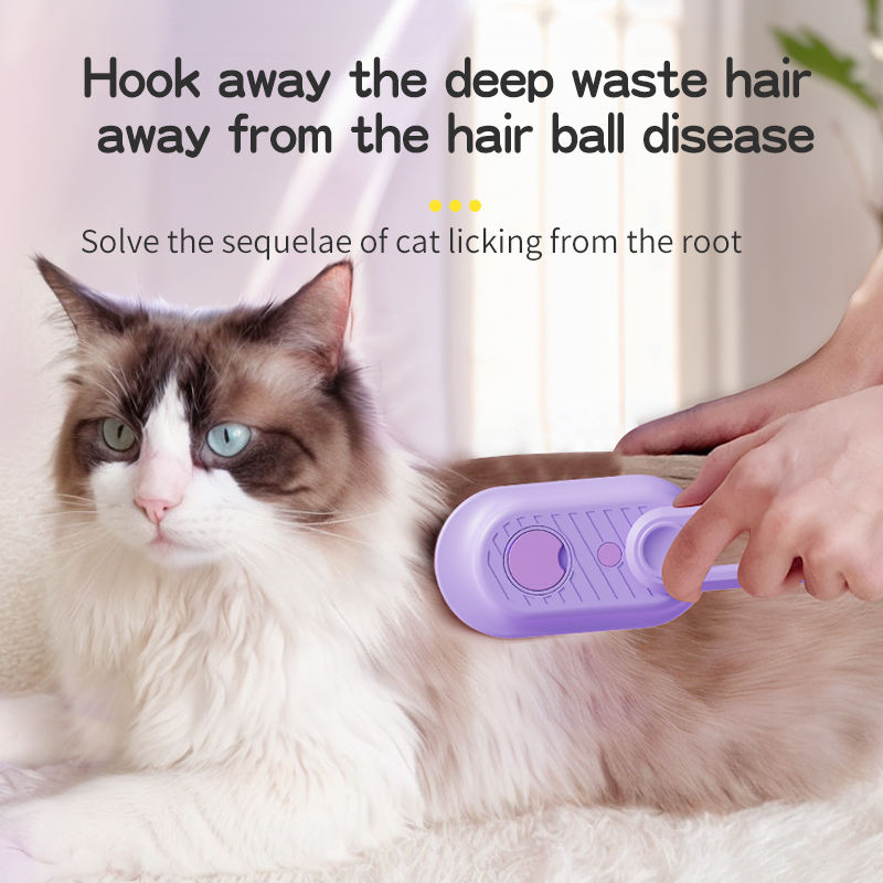 Pente recarregável usb para gatos, escova para limpeza de cuidados com animais de estimação, removedor de massagem, spray elétrico, escova para cuidados com animais de estimação com tanque de água