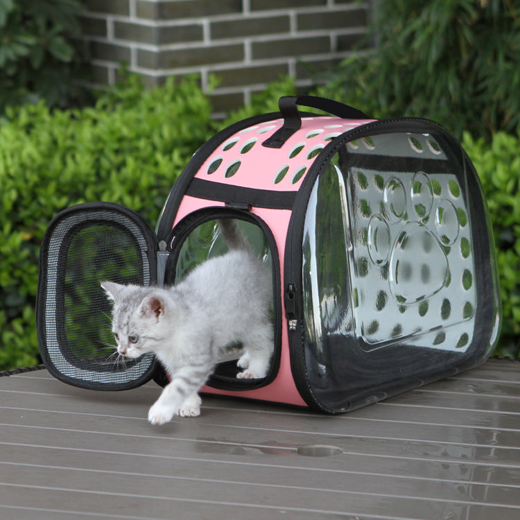Suprimentos para animais de estimação novo saco para animais de estimação saco transparente gato espaço cápsula pet mochila portátil